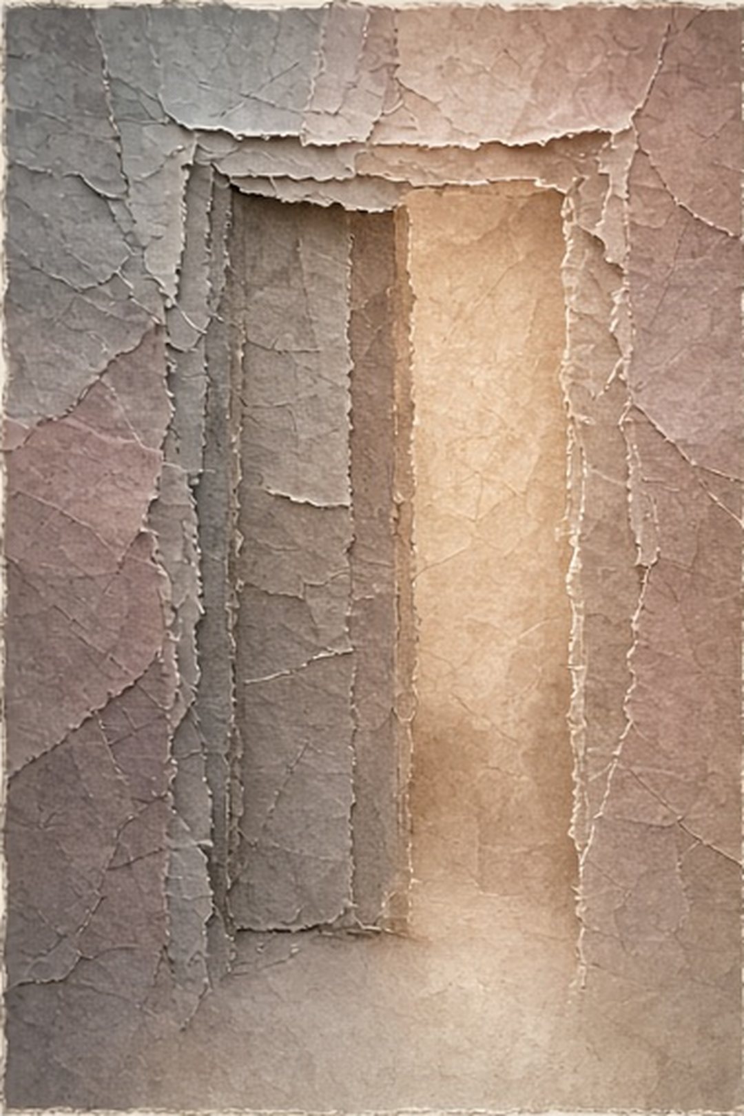 Closed exchange gate between two distinct stained-paper worlds